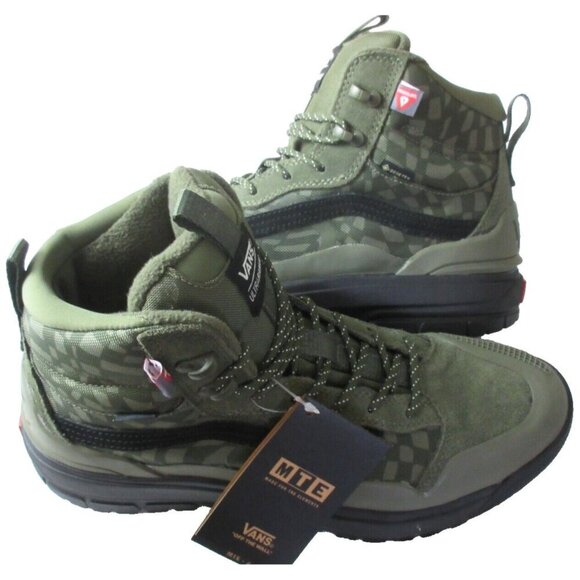 Vans Shoes - Vans Women's Ultrarange Exo MTE-2 Grape Green Warped Check Waterproof Size 8.5